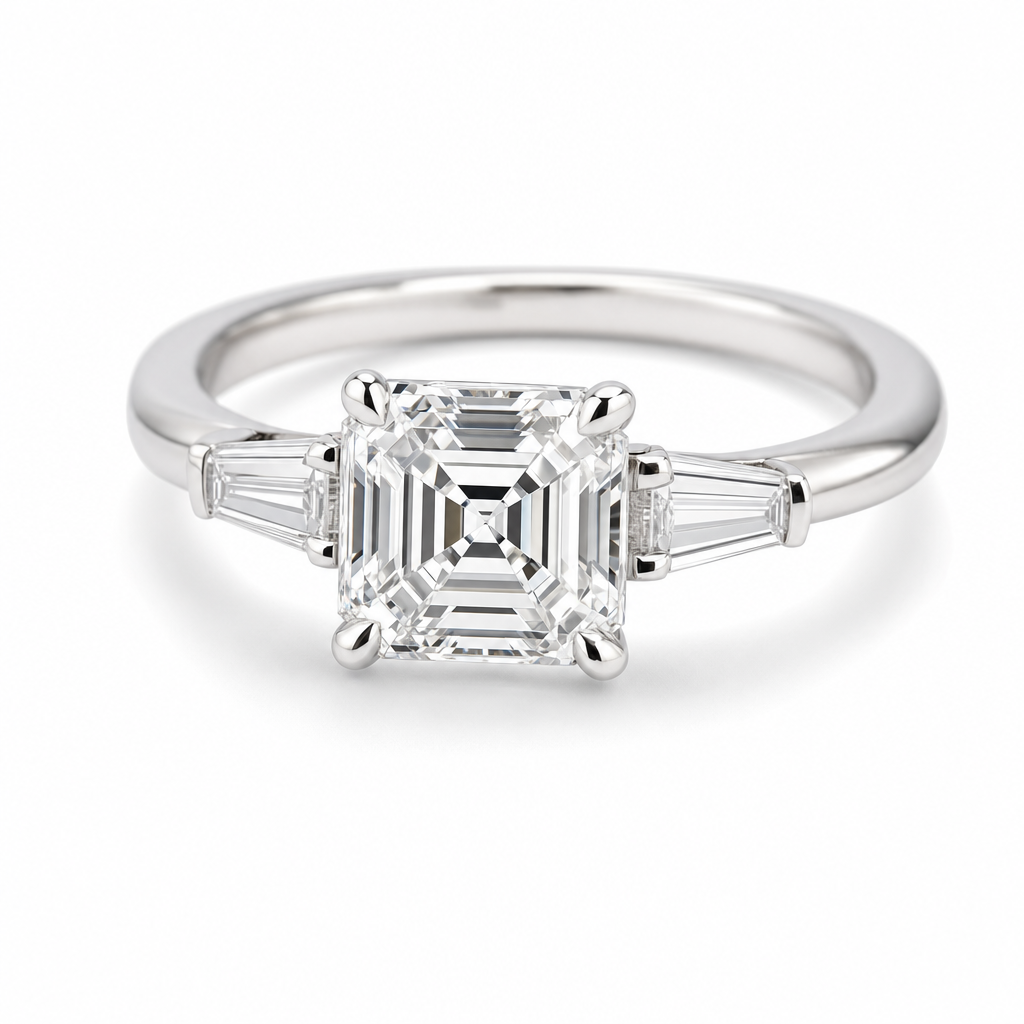 asscher solitaire editorial product image