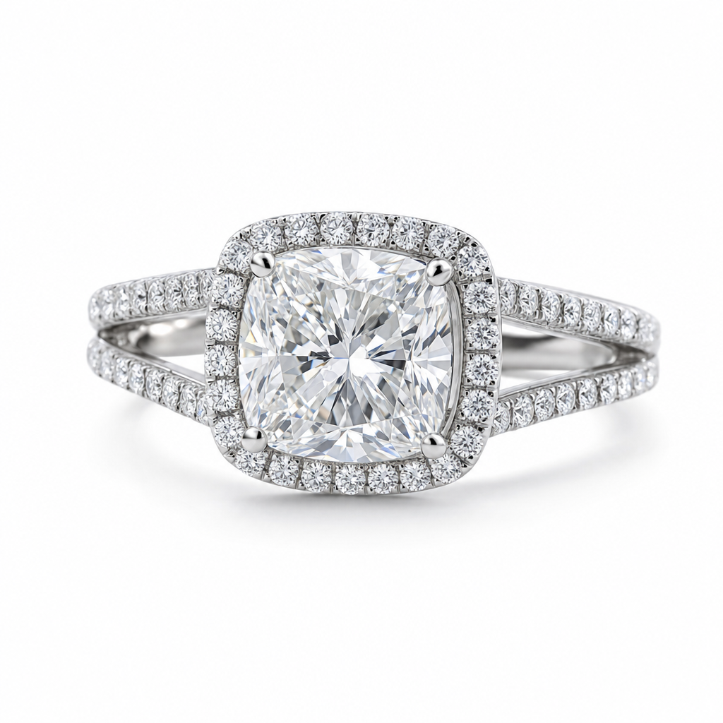 cushion halo ring editorial product image