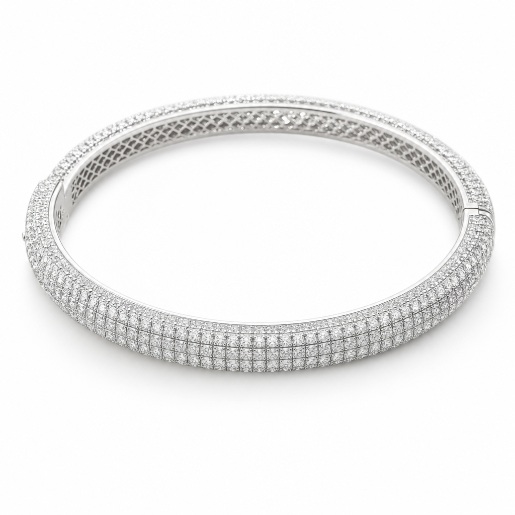 diamond statement bangle editorial product image