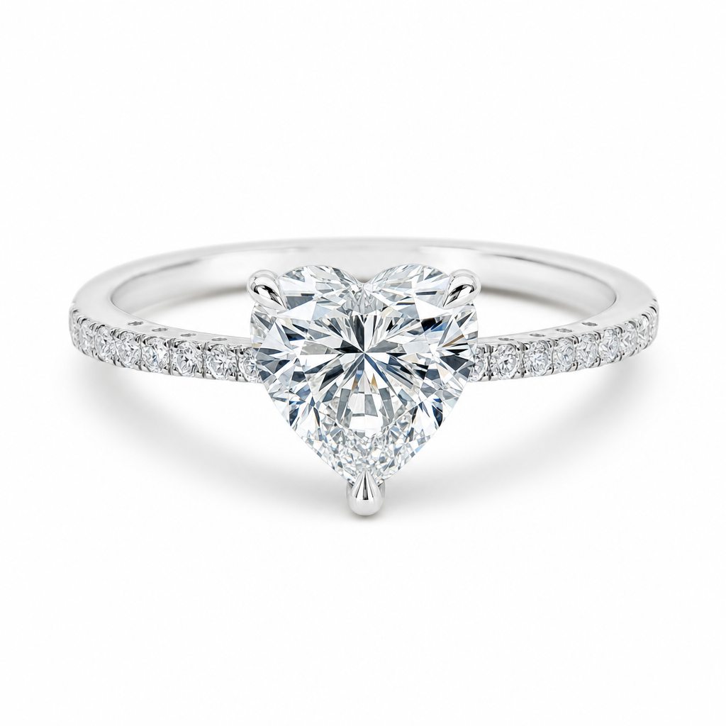 heart brilliant ring editorial product image