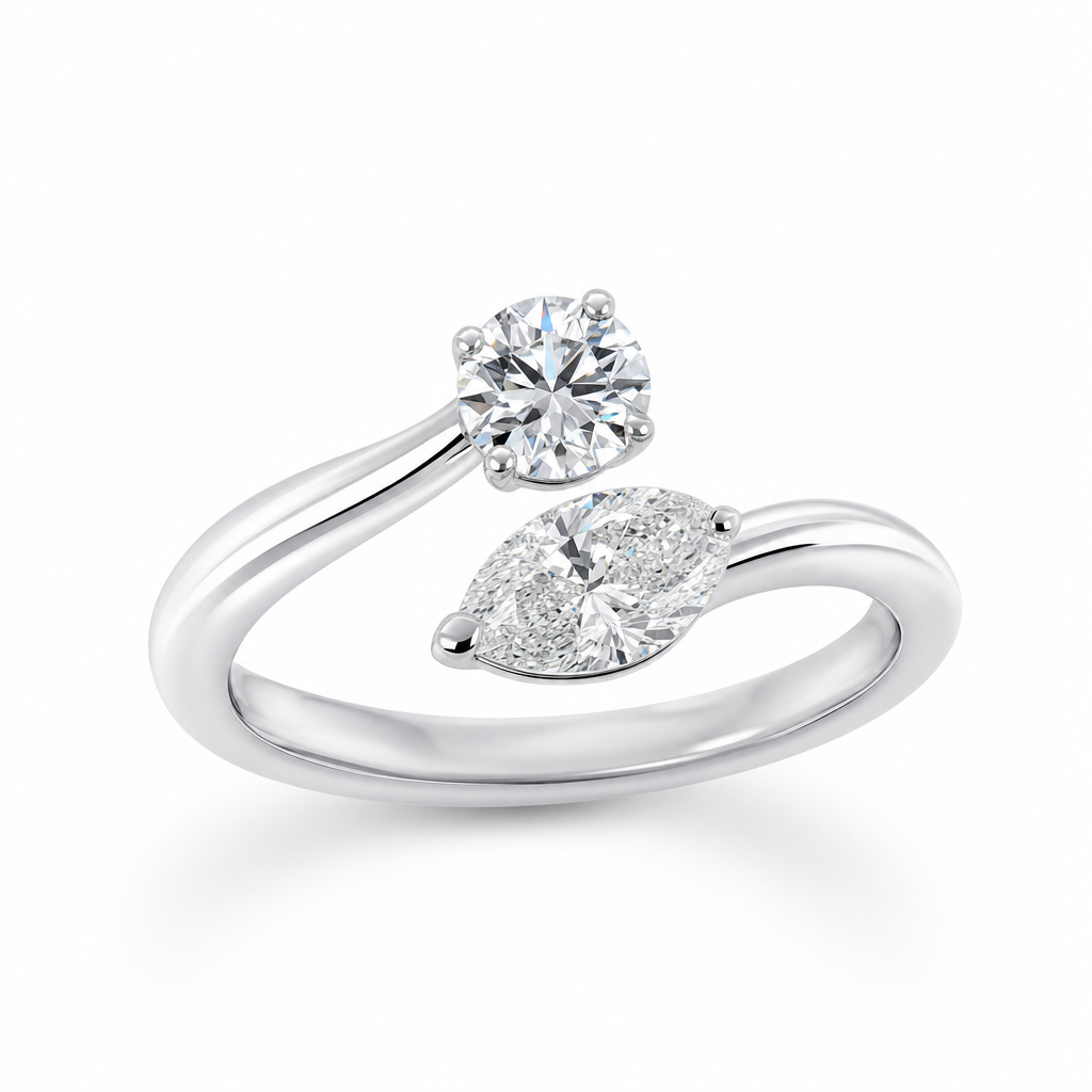 open bypass diamond ring editorial product image