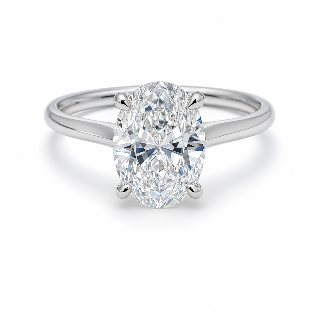 oval brilliant solitaire editorial product image