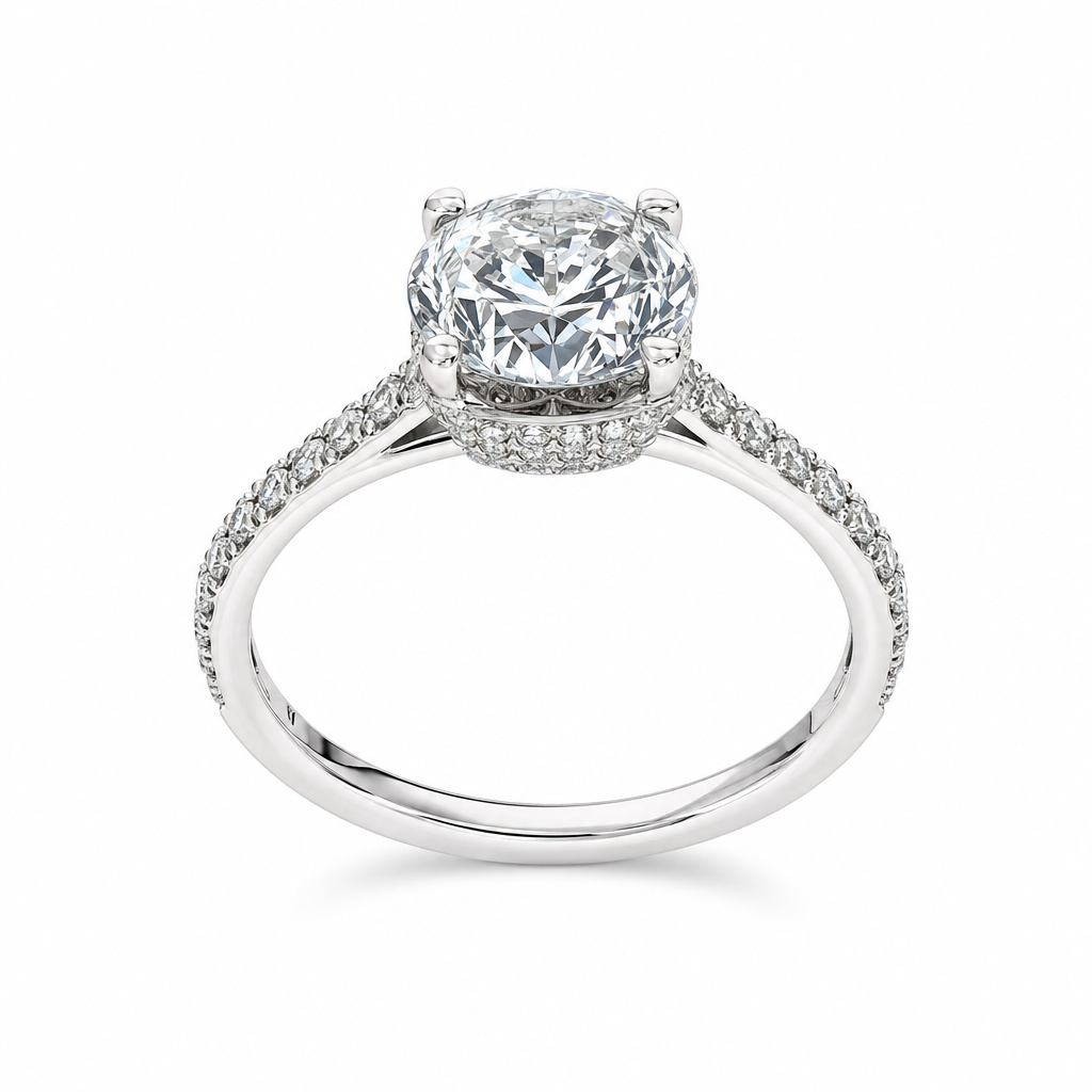 pavé crown ring editorial product image