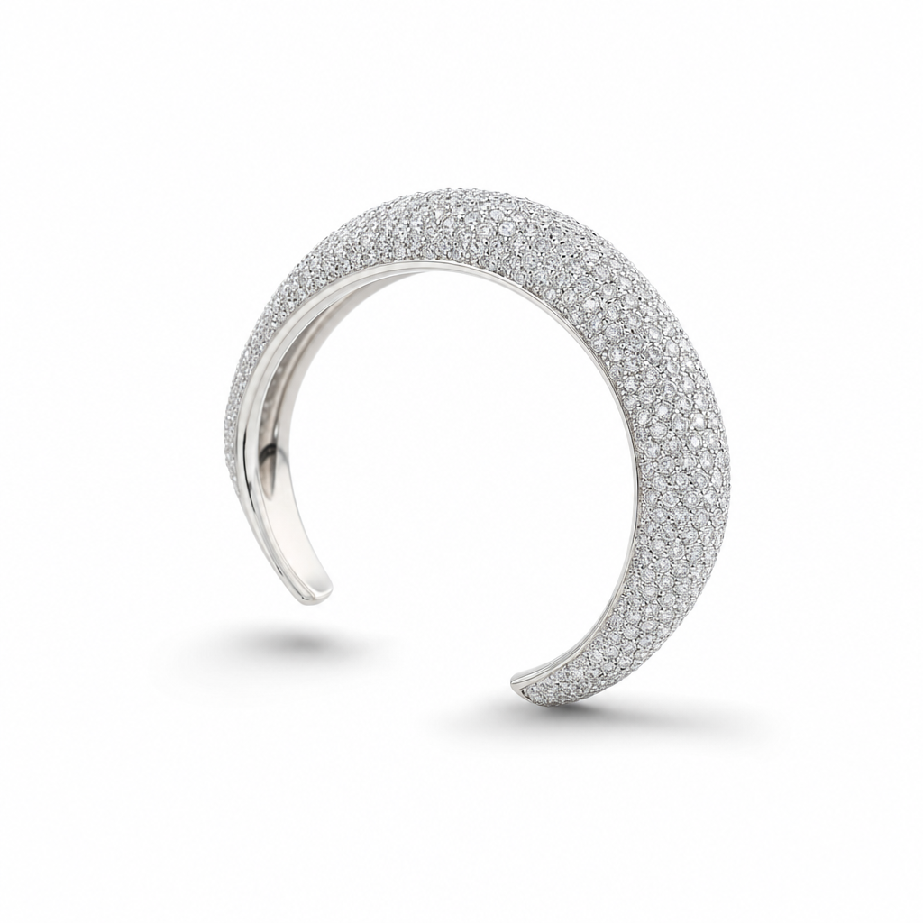 pavé diamond cuff editorial product image